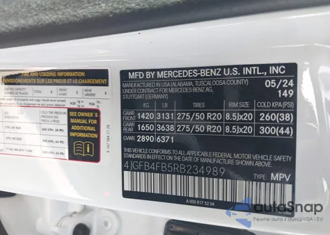 2024 Mercedes-Benz Gle 350 4Matic z USA, uszkodzony, nr VIN 4JGFB4FB5RB234989